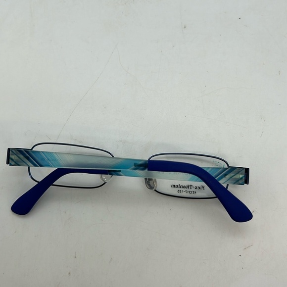 Konishi Flex Titanium KF2362 Unisex  Eyeglasses Frames RXable Dark Blue NWOT - Picture 6 of 7